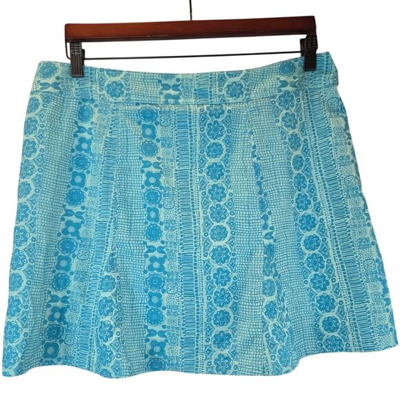 Rip Skirt Hawaii Floral Beach Pool Cover-Up Skirt Blue Womens Large - Picture 1 of 6
